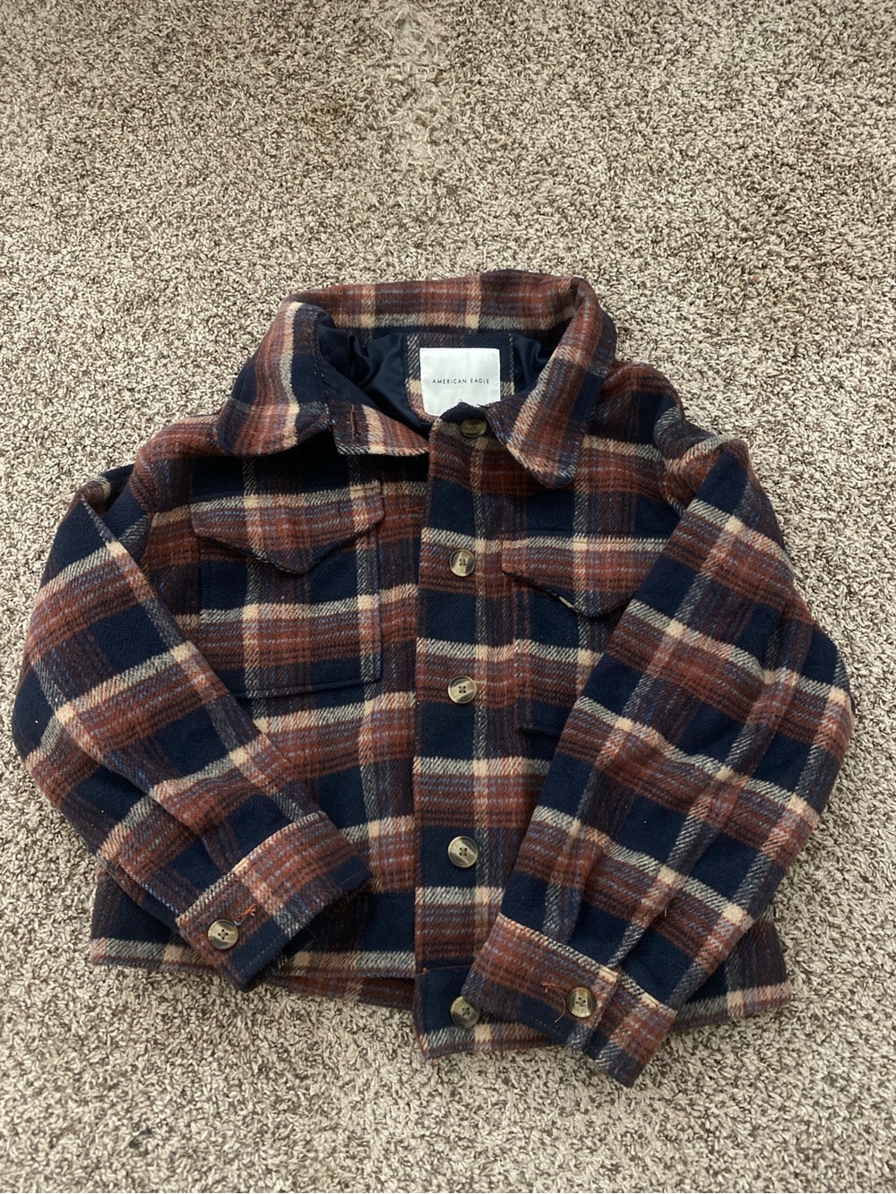 AE plaid fall jacket